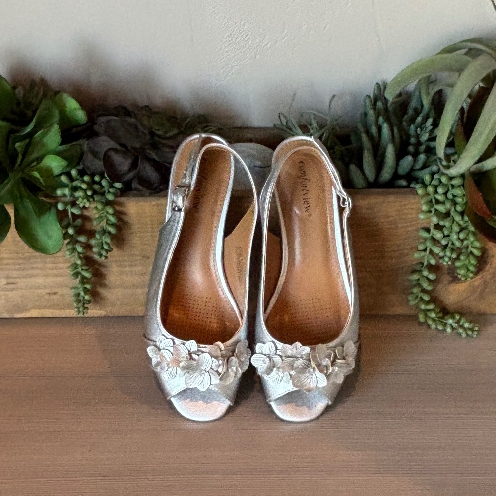 NWOT Comfortview Rider Slingback Peep-toe  1&1/2 inch Heel - Picture 4 of 6